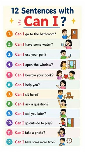 12 Easy English Sentences with “Can I?” | Speak English Confidently
