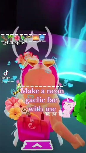 Make a neon gaelic fae with me for st patricks! 🍀 #Adoptme #Roblox #Fyp #goviral