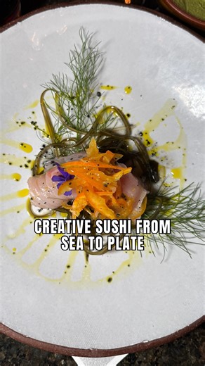 Darryl Gordon on Instagram: "Next-level sushi, no question 🍣 Wrench & Rodent serves up some of the most creative, next-level sushi in Oceanside. They have the freshest cuts of fish, inventive rolls, and a vibe that feels secret sushi speakeasy. Basically, it’s a must-try for sushi lovers. If you haven’t been yet, make a reservation. 🐟 Albacore, Black Pepper Collards, Garlic Chili 🐠 Striped Bass, Kombu Noodles, Mandarinquat 🥢 Wahoo, Wagyu Aioli, Pickled Persimmon, Kimchi 🎣 Seared Swordfish N