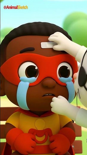 Boo Boo Song 🩹🚲 | Fun Nursery Rhymes For Kids | ‪@AnimalSketch‬