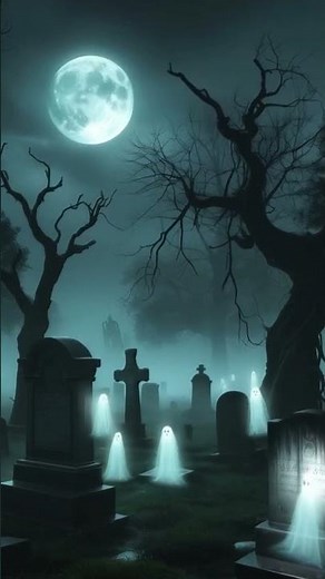 "Haunted Cemetery: Ghosts Emerge from the Graves at Midnight"