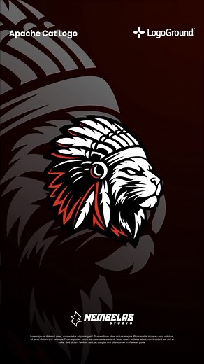 Apache Cat Logo Available on Logoground. Ini merupakan logo kombinasi dari seekor kucing yang menggunakan topi apache. . #vector #coreldraw #designtutorial #designtips #mascotlogo #mascot #logodesign #logoground #fypシ゚viral #fyp #kucing #kucinglucu #indian #apache