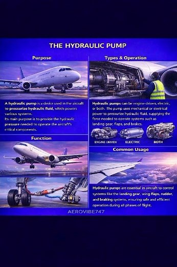 The Hydraulic Pump in Aircraft | Aviation Facts ✈️