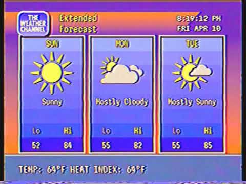 THE WEATHER CHANNEL "RetroCast" Evening Forecast on CCF-1 (10-04-2026) - (VHS)