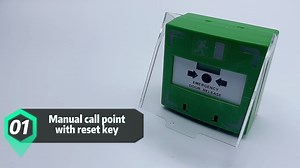 Yellow/Green Conventional Manual Call Point With Reset Key