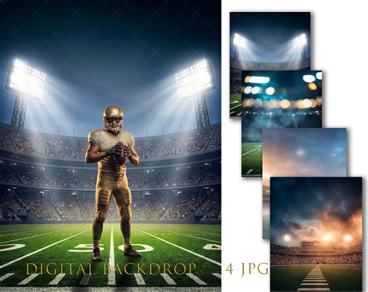 Football Stadium Digital Background, Football Field Backdrop, Sports Photography Background, Digital Sports Field - Etsy