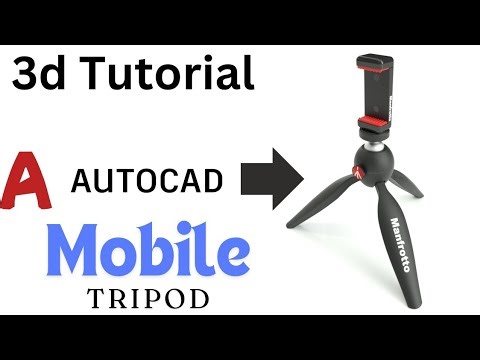 Autocad mobile holder tripod 3d || Autocad 3d practice drawing || Autocad for new comer