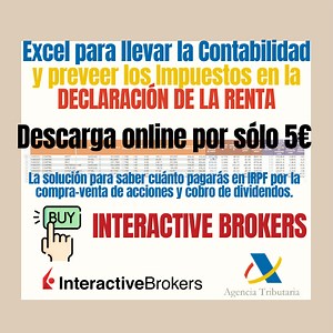 Excel Interactive Brokers para seguimiento del Cobro Dividendos, Compra - Venta de Acciones y Divisas y estimar los impuestos a pagar en la declaración de la renta de las operaciones en el broker. - Miguel Galve - MiguelGalve.com | Hotmart