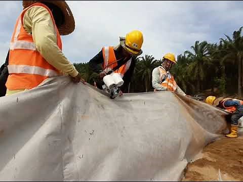 Geotextile installation_ECRL_GatewayStructure