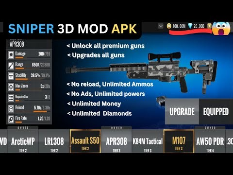 PURE SNIPER 3D GUN SHOOTING MOD APK 😱 || Download Sniper 3D MOD APK , Unlimited Money & Diamonds