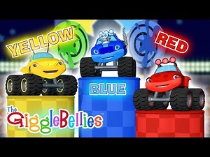 Learn Colors with Monster Trucks Racing! | Ep 01 | GiggleBellies