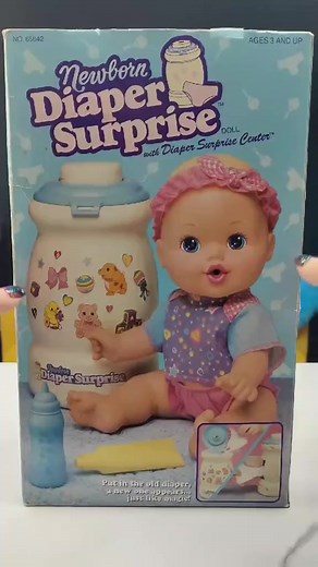 5.9K views · 90 reactions | 1997 Kenner Newborn Diaper Surprise  This one is especially sentimental to me! One of my very first babies, I adored #asmr #reel | Deepest Feeling | Facebook