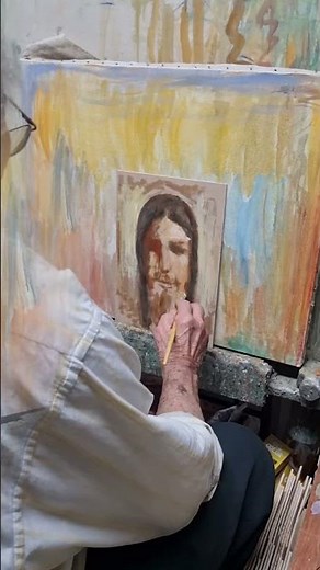 Depiction of Jesus in pictorial form - Art painting of the portrait of Jesus Christ by Joseph Matar