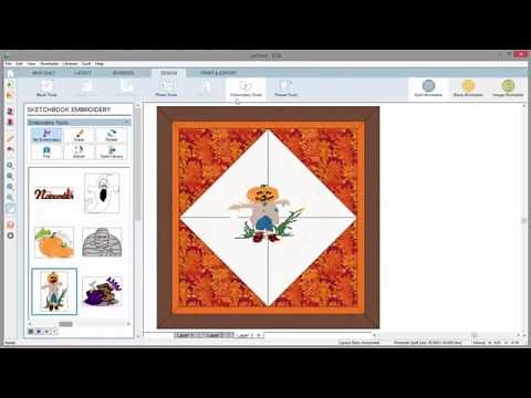 How to Set Embroidery on a Quilt in Electric Quilt 8 (EQ8) Software