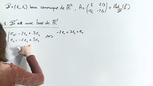 Exercice 6 (Matrice d'une application linéaire) [01104] | Canal U