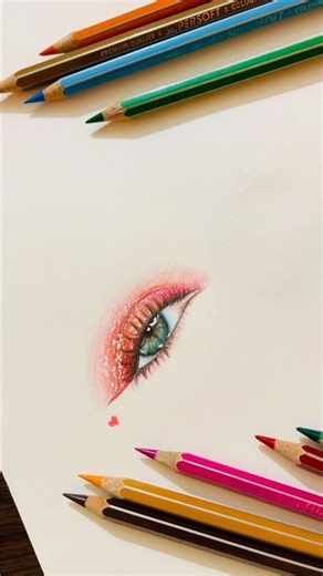 How to draw eye colour pencil | colored eye drawing. #coloredpencildrawing #art #drawing
