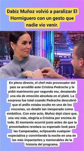 Propuesta sorpresa de Dabiz Muñoz en pleno directo