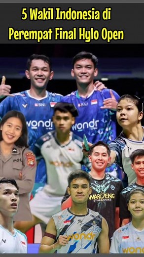 Inilah 5 Wakil Indonesia di Perempat Final Hylo Open 2025, Ada Ibu Polwan! #badminton #bulutangkis | News and Sport