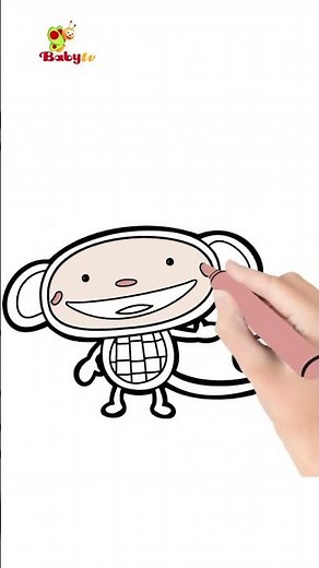 Hoe Oliver de Aap te Tekenen 🎨🐵​ | Kleuren en Tekenen voor Kinderen #shortskids