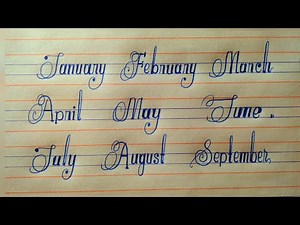 Month of the year with spelling | January February month name in English | Month name| handwriting