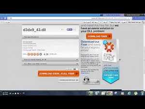 حل مشكلة d3dx9-43 dll