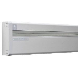 E-Genesis Power Track, 60 cm - Connection on the left - Aluminium Hairline