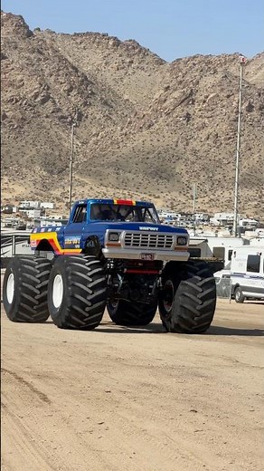 Bigfoot Monster Truck cruising around at King of the Hammers! #bigfoot #monstertruck #bigtires