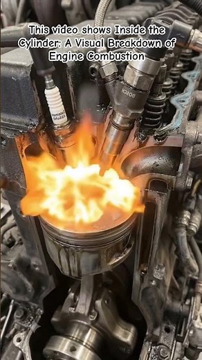 Inside the Combustion Chamber: Direct Injection & Spark! #mechanic #engine #howitworks #engineering