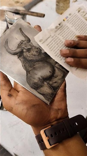 Intaglio line etching printing #shorts #art #printing