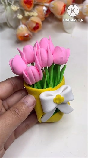 DIY idea 💡 super easy clay diye flower banano 💐💐#funny #shortvideo #diy #clayart #clay#youtubes