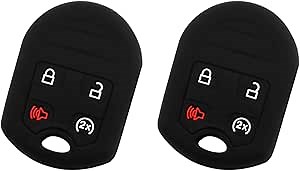 2 Key Fob Keyless Entry Remote Cover Protector for Ford Explorer, F150 F250 F350 Lincoln Mark LT Navigator CWTWB1U793)