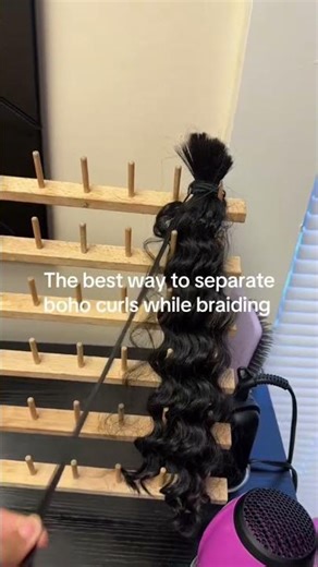 The best hack while adding in curls to #braids !