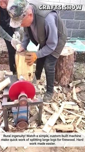 Homemade Firewood Splitter 🪵⚙️