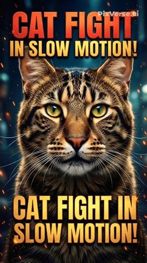 Cats Fighting Caught In Slow Motion 🐱🔥