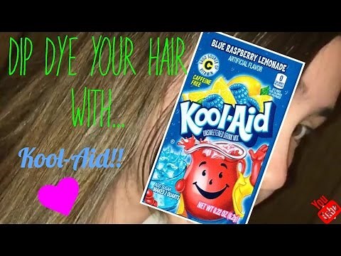 How to dip dye your hair with Kool-Aid!!!! | Tutorial