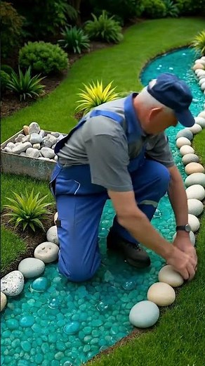 🦢 "Black Swan Serenity" — A Decorative River Garden Makeover