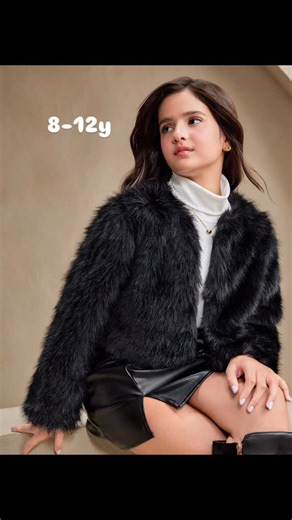 Lovely Little Things | Tween Girl Cropped Fluffy Fuzzy Coat, Elegant And Cute, Autumn/Winter 🌸♥️ | Instagram