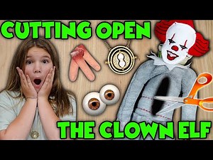 What's Inside The Clown Elf? Cutting Open Creepy Clown Elf