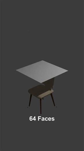 Cloth simulation from 1 face to 16384 faces #blender #animation #3dart