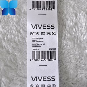 [Hot Item] 100 Polyester Washing Instructions for Garment Label