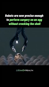 They can now perform surgery on an egg without cracking the shell. That’s how far medical robotics has come. Modern surgical robots can make movements more precise than the human hand - steady, micrometer-level motions that never shake, slip, or fatigue. Researchers demonstrated this by having a robot: • delicately cut into an eggshell • operate on the yolk with ultra-fine tools • then seal the shell back together flawlessly Why does this matter for medicine? Because the same level of precision 