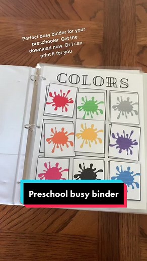 Interactive Preschool Homeschool Binder with Printables