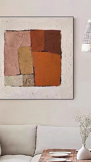 Meet the Sienna Set — a cozy duo of warm, earthy abstracts made to elevate your wall. Textured paste on canvas 70x70cm each DM for details | Look And Feel - Canvas Wall Frames