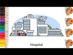 Hospital - Sketch Art and Paint | Step by step tutorial | Pencil to Palette