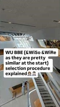WU BBE selection procedure explained #wubbe #wuvienna