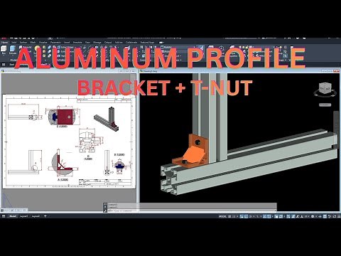 How to Model Aluminum Profiles, Brackets & T-Nuts in AutoCAD 3D | Step-by-Step Tutorial