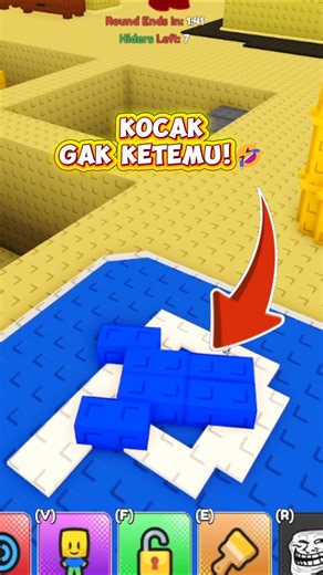 NOOB SEEKER⁉️ LEVEL 1000 CAMOUFLAGE IN ROBLOX PAINT AND SEEK 😱 #short #roblox #paintandseek