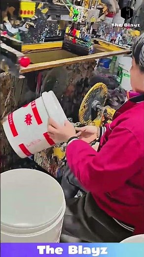 Factory Workers Print Buckets Using Machines | Fast & Precise Production Process