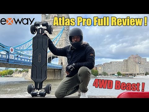 Exway Atlas Pro 4WD Electric skateboard Full Detailed HONEST Review