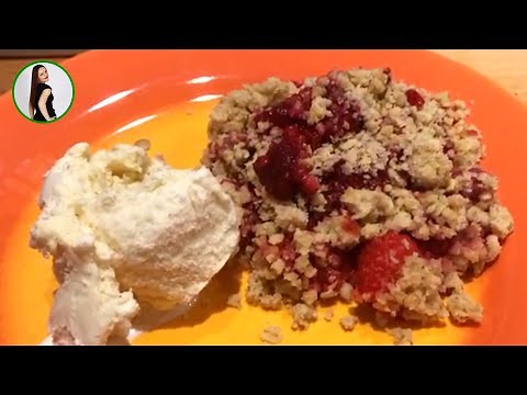 Sehr leckeres Himbeer-Crumble Rezept / Schnelles Dessert mit Streuseln